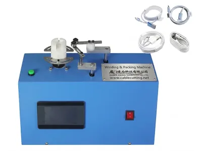 Machine d'Enroulement et Emballage Automatique de Câbles USB WPM-2024B