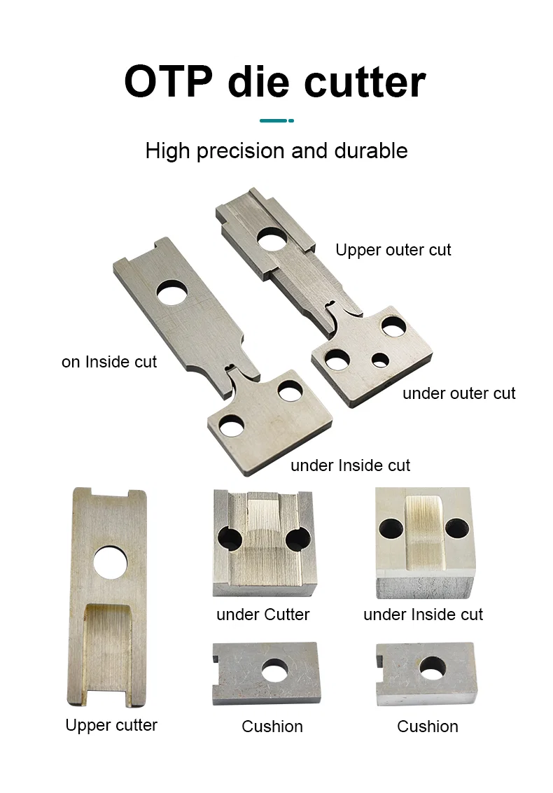 Terminal machine blad, Various types of automatic terminal crimping machine tool,die mute OTP die blade Lame de machine terminale, divers types de machine-outil de sertissage de terminal automatique, lame de matrice OTP muette