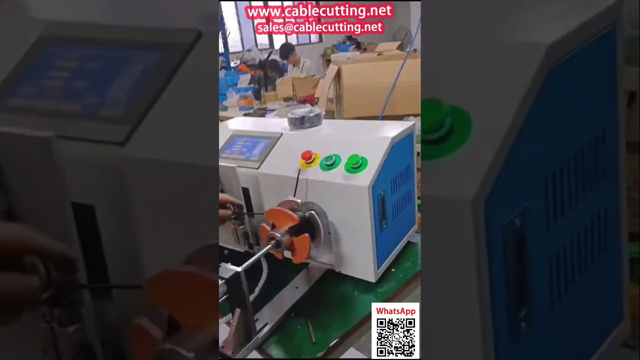 Machine automatique de pose et d'enroulement en ligne pour faisceaux de câbles