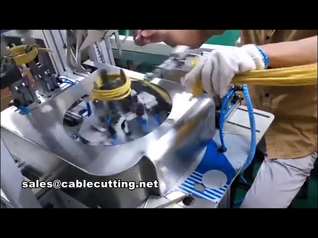Machine automatique d'enroulement et de ligature de câbles réseau AC DC en forme ronde
