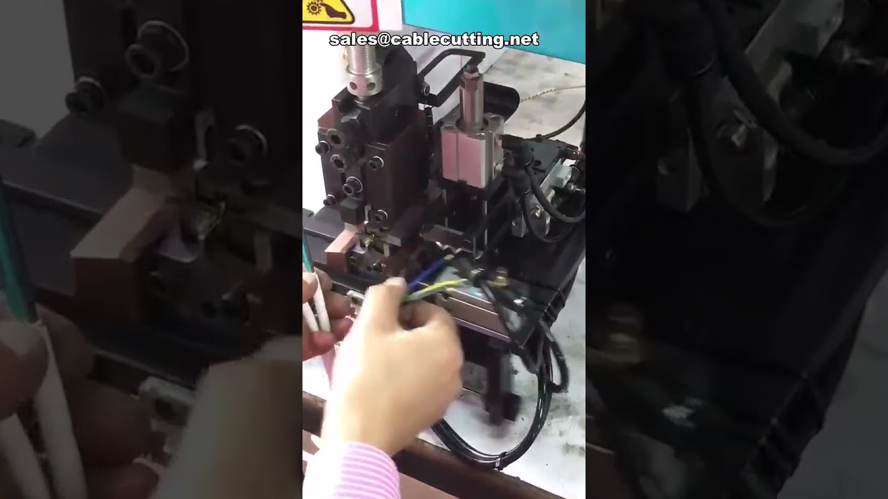 Machine de coupe, dénudage et sertissage de fils automatique | Équipement industriel de traitement de câbles