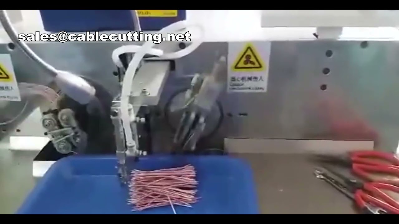 Machine à étamer les fils automatique double tête - Dénudage, coupe, torsion et étamage multifonction