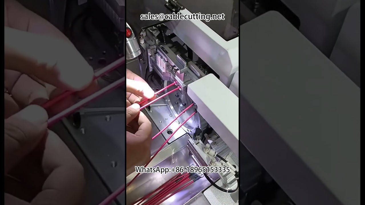 Machine de découpe de gaine thermorétractable avec alimentation automatique pour câbles automobiles