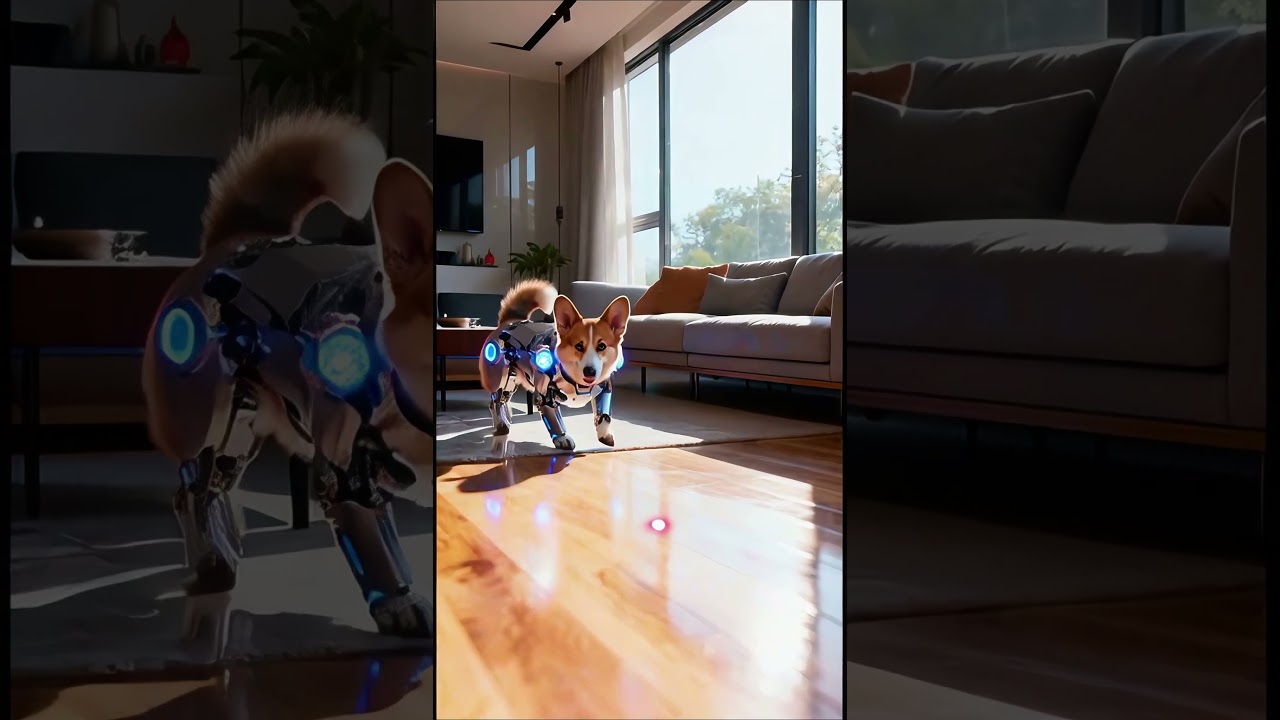 Rencontrez le Cyber-Corgi : le meilleur ami du futur #Corgi #Cyborg #ChienRobot #ScienceFiction #AnimauxMignons