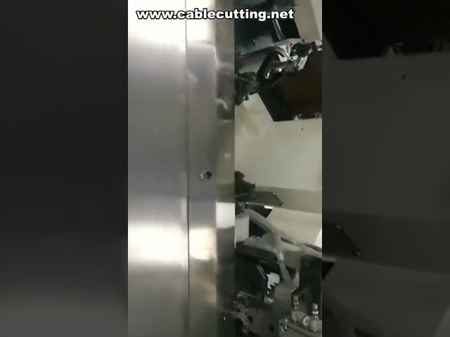 Machine automatique de dénudage et sertissage – Coupe, dénudage et sertissage de fils