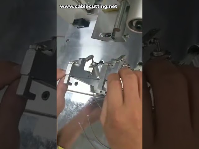 Machine d'étiquetage de câbles et fils : pose d'adhésif et étiquettes pliées automatiques