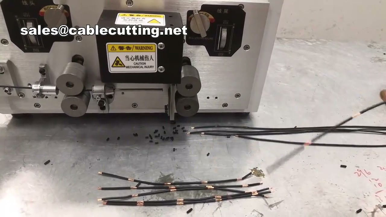 Machine de coupe et dénudage automatique à gaine - Coupe-fil et sertissage professionnel
