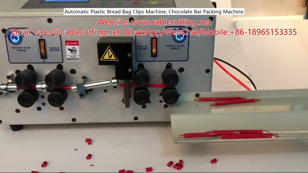 Machine automatique de clips pour sachets de pain en plastique et emballeuse de barres de chocolat