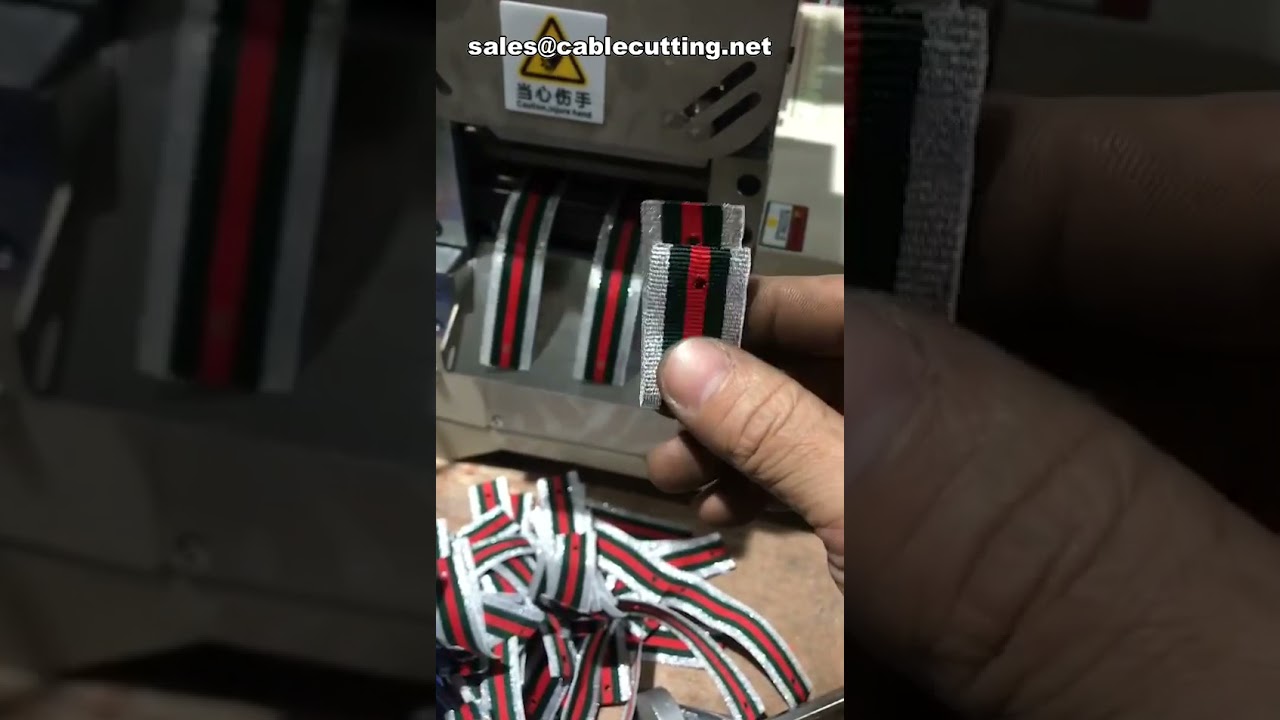 Machine de découpe et poinçonnage de rubans et bandes élastiques - Offre usine