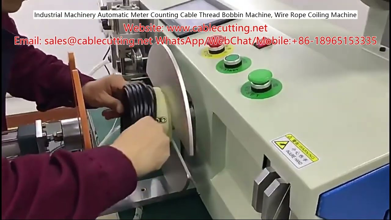 Machine de bobinage automatique avec compteur de mètres pour câbles et fils - Enrouleuse industrielle